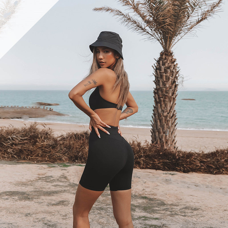 Hollow Back One-Piece Jumpsuit β Sleek, Breathable & Statement-Making