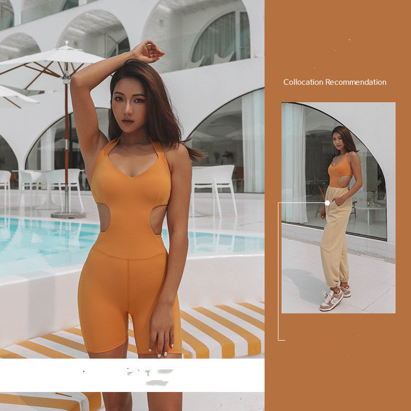 Hollow Back One-Piece Jumpsuit β Sleek, Breathable & Statement-Making