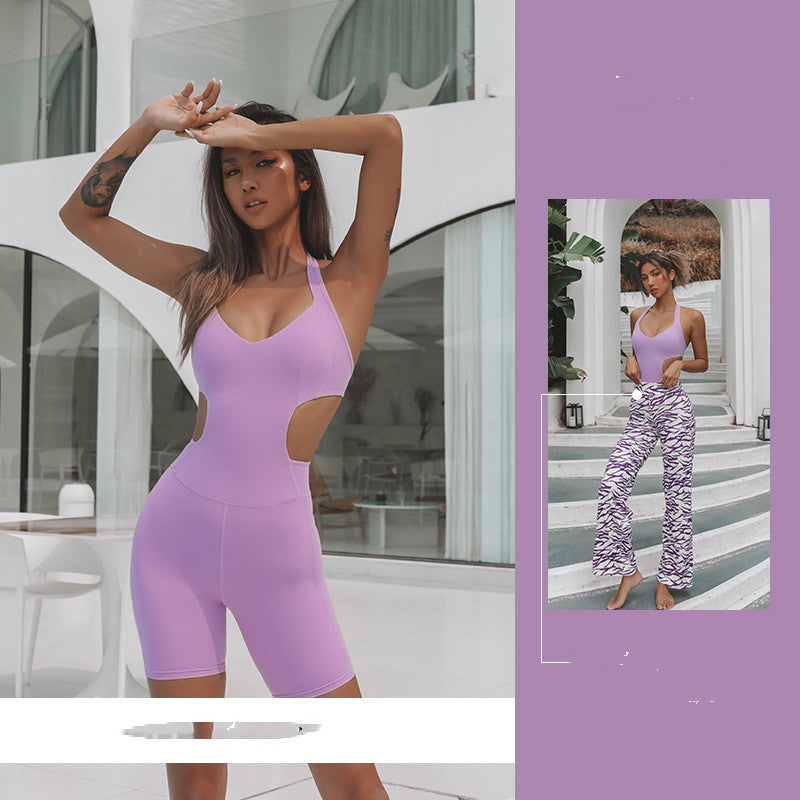 Hollow Back One-Piece Jumpsuit β Sleek, Breathable & Statement-Making